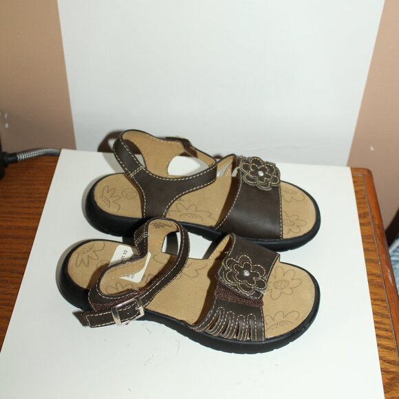 Smart Fit Size 11.5 Brown Sandals Velcro - Picture 2 of 3